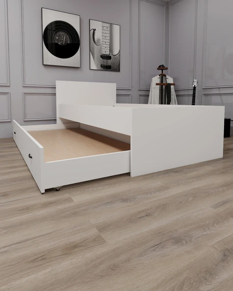 Arnetti Sofia Yavrulu Karyola 90x190 Yatak Uyumlu 2 Kişilik , Beyaz - 4