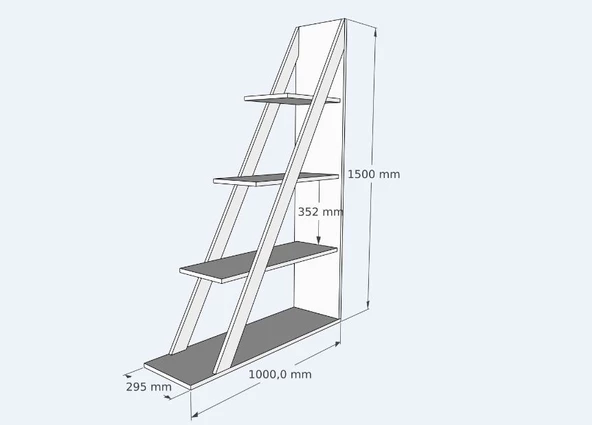 Arnetti Arven 4 Raflı Dekoratif Mutfak Rafı, Antrasit - Arven - 6