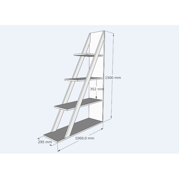 Arnetti Arven 4 Raflı Dekoratif Mutfak Rafı, Beyaz - Arven - 4