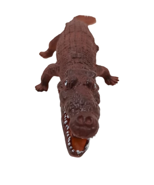 Yumuşak Sesli Timsah Oyuncak - Banyo Keyfini Eğlenceye Dönüştürün 32cm. Kahverengi - 2