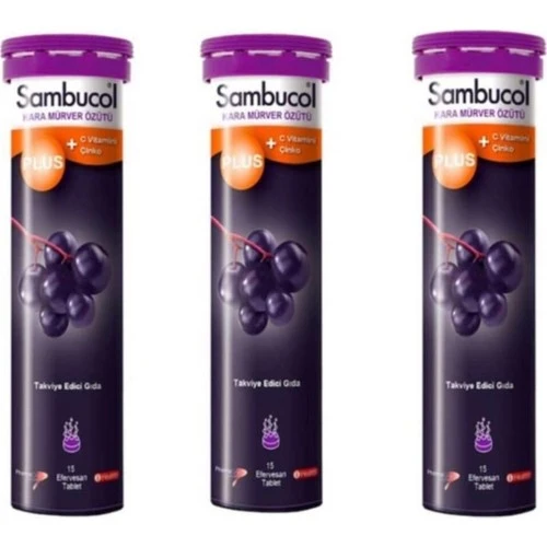 Sambucol_Plus Efervesan 15 Tablet-3 ADET-SKT:11/2026