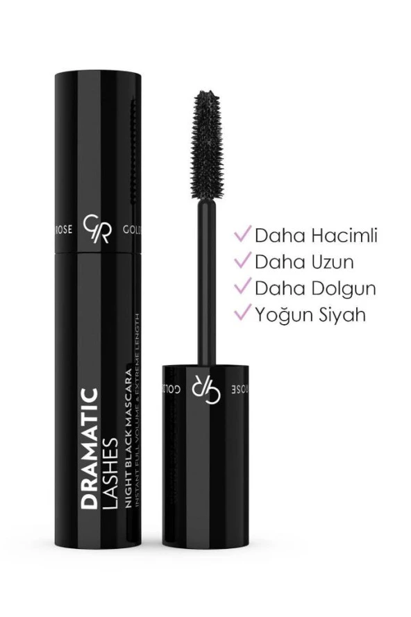 Golden Rose Dramatic Lashes Night Black Mascara Instant Full Volume Extreme Length