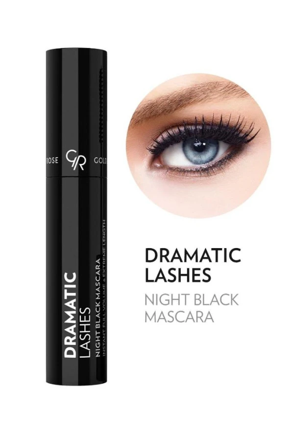 Golden Rose Dramatic Lashes Night Black Mascara Instant Full Volume Extreme Length - 5