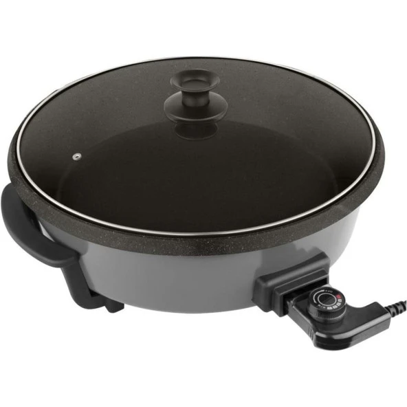 OMS Granit Elektrikli Pişirici-Pizza Makinesi Siyah 3218