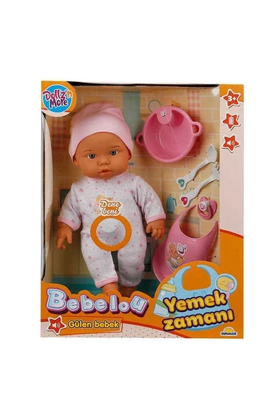 Bebelou Yemek Zamanı Sesli Bebek Seti 35 cm