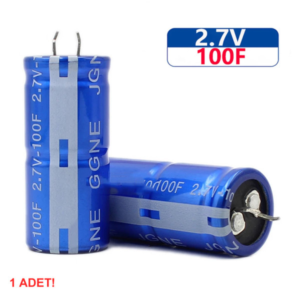 100F 2.7V Süpercap 22x45mm DIP Süper Kapasitör Enerji Depolama Güneş Rüzgar Akü Batarya Güç - 3