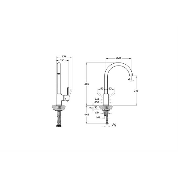 Vitra, Artema Minimax S Krom Mutfak Bataryası, Model:A42091 - 3