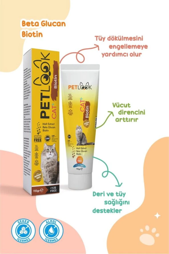 Petlook Kediler İçin Malt Macun Biotin İçerikli 115 gr - 5