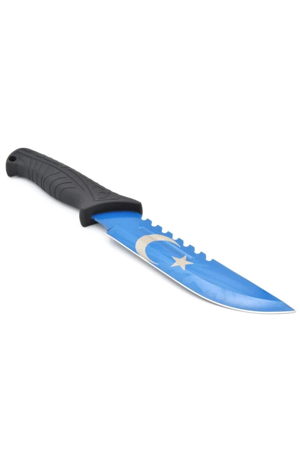 30 Cm Mavi Beyaz Avcı Kamp Bıçağı