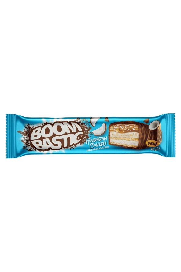 Boombastic Hindistan Cevizli Sütlü Çikolatalı Bar Gofret 40 Gr x 12 Adet