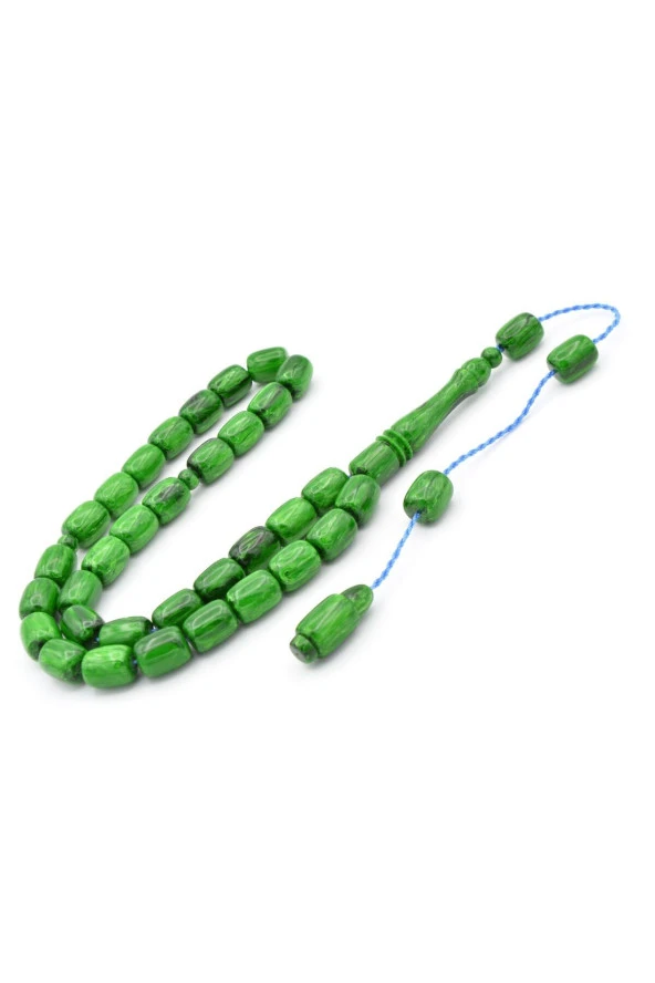 Sistemli Kapsül Kesim Kanayan Bağa Yeşil Katalin Tesbih - Resim 2