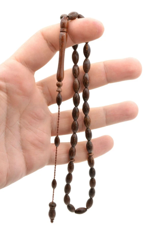 Usta İşi Sistemli Arpa Kesim Sırçalı Kuka Tesbih - Resim 4