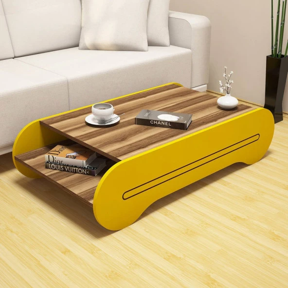 Variant Mobilya Cool Orta Sehpa - Ceviz / Sarı