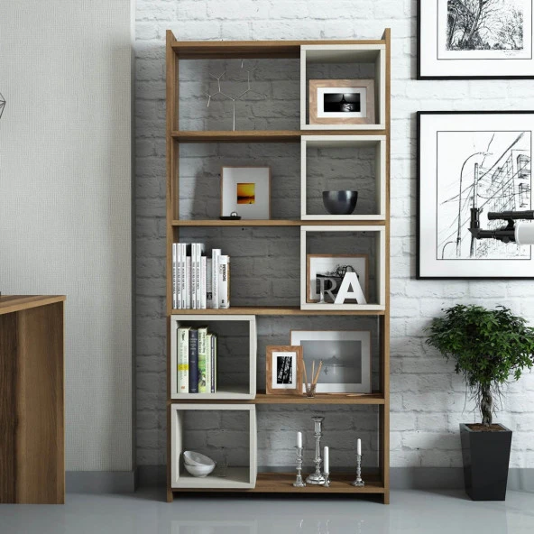 Variant Mobilya Box Kitaplık - Ceviz / Krem - 3