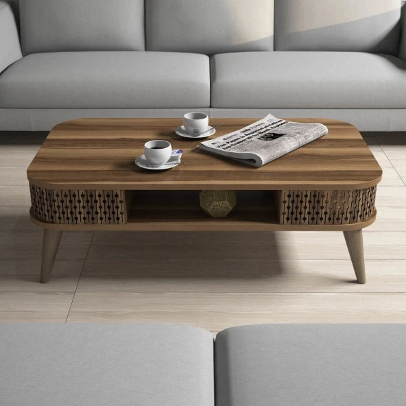 Variant Mobilya Eylül Tv Ünitesi Ve Orta Sehpa Takımı - Ceviz - Resim 5