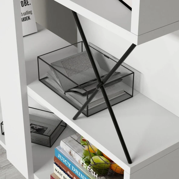 Variant Mobilya Extra Kitaplık - Beyaz