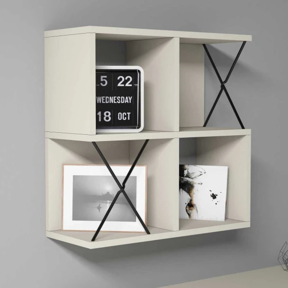 Variant Mobilya Extra Duvar Rafı - Krem