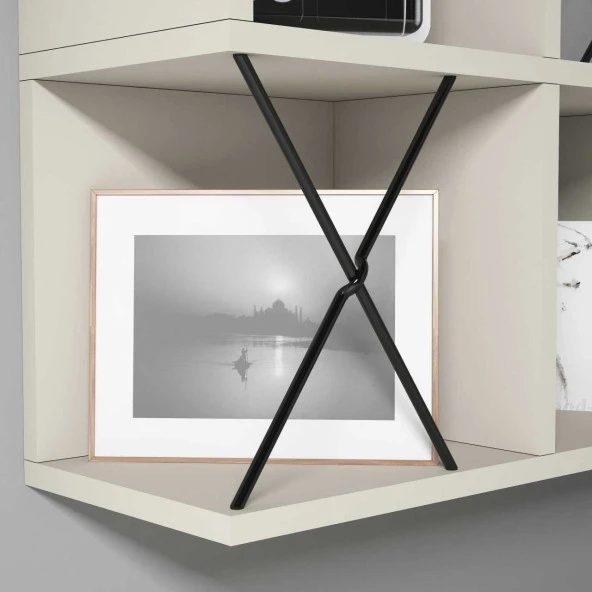 Variant Mobilya Extra Duvar Rafı - Krem - 3