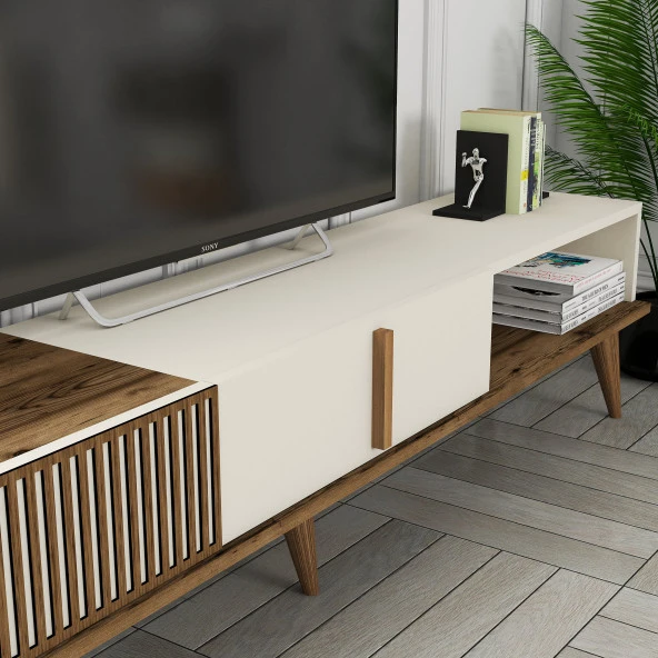 Variant Mobilya Milan Alt Tv Ünitesi - Ceviz / Krem - 3
