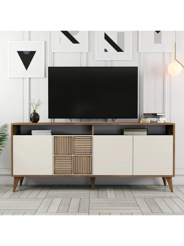 Variant Mobilya Milan Konsol - Ceviz / Krem - 4