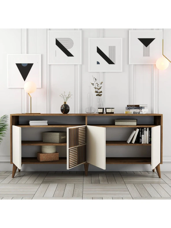Variant Mobilya Milan Konsol - Ceviz / Krem - 2