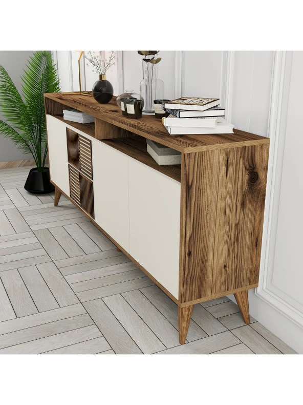 Variant Mobilya Milan Konsol - Ceviz / Krem - 3