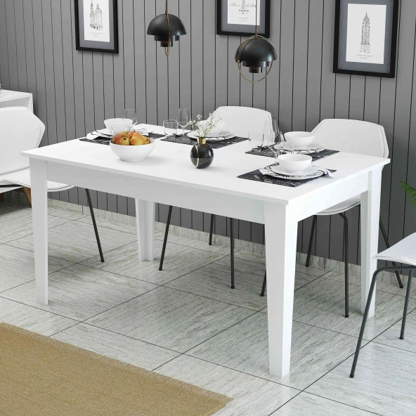 Variant Mobilya Milan Yemek Masası - Beyaz / Beyaz