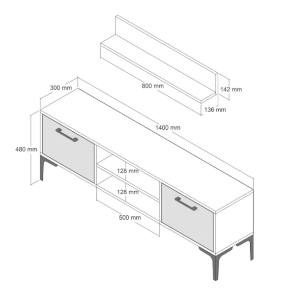 Variant Mobilya Riga Tv Ünitesi - Beyaz - 3