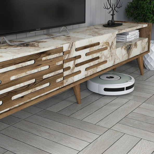 Variant Mobilya Valensiya Tv Ünitesi - Ceviz / Beyaz Mermer - 3