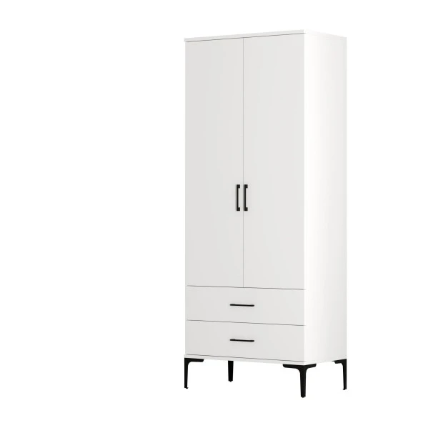 Variant Mobilya Kumsal 2 Kapılı (T) Gardrop - Beyaz / Beyaz - Resim 4