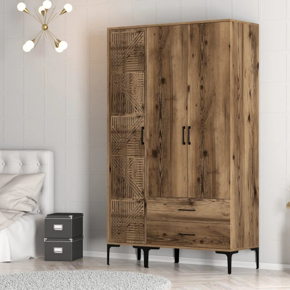 Variant Mobilya Kumsal 3 Kapılı (Pt) Gardrop - Lidya / Lidya - Resim 3