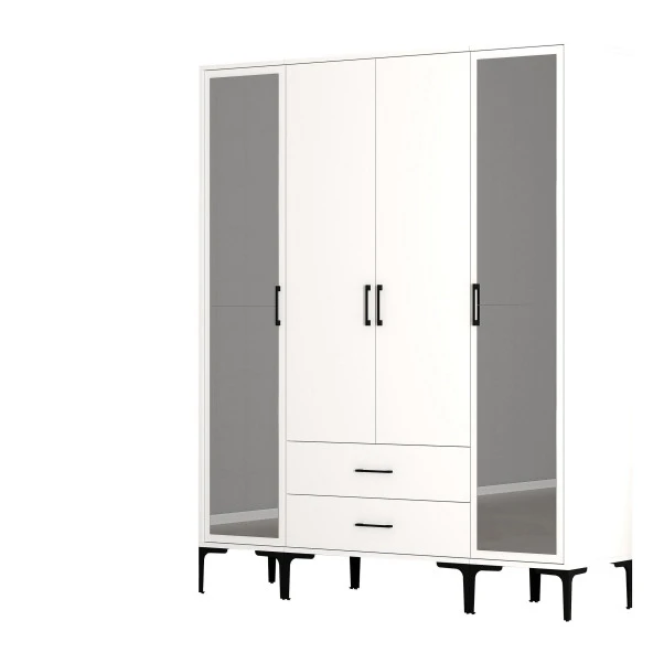 Variant Mobilya Kumsal 4 Kapılı (Rtr) Gardrop - Beyaz / Beyaz - 5