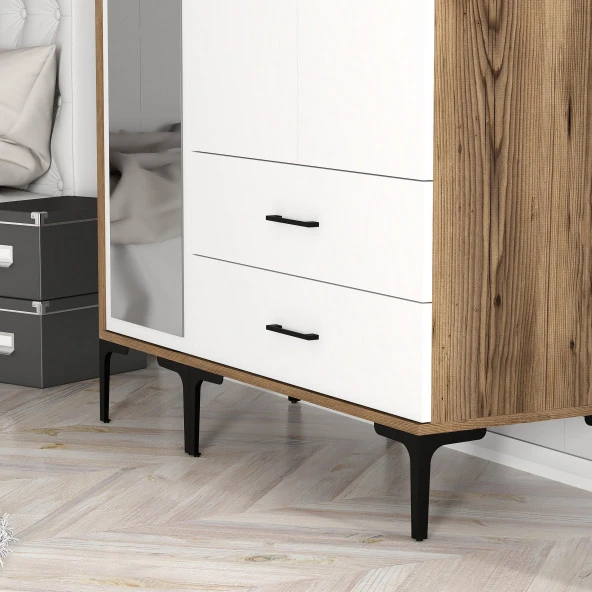 Variant Mobilya Kumsal 3 Kapılı (Rt) Gardrop - Lidya / Beyaz - 5