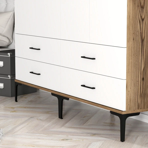 Variant Mobilya Kumsal 4 Kapılı (Tt) Gardrop - Lidya / Beyaz - Resim 4