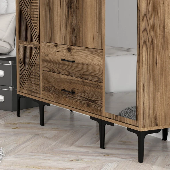 Variant Mobilya Kumsal 4 Kapılı (Ptr) Gardrop - Lidya / Lidya - 4