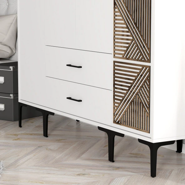 Variant Mobilya Kumsal 4 Kapılı (Stp) Gardrop - Beyaz / Beyaz - 3