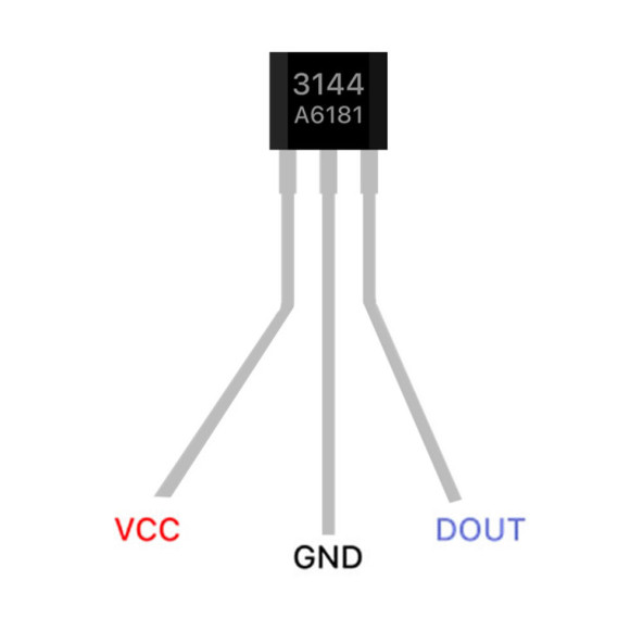 3144 Dijital Manyetik Alan Algılama Sensörü Mıknatıs Açı Motor Kontrol A3144 A3144E OH3144 Y3144
