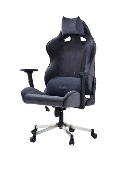 Türksit Olympos Oyuncu ve Yönetici Koltuğu Antrasit Yumuşak Terletmez Kumaş - Resim 2