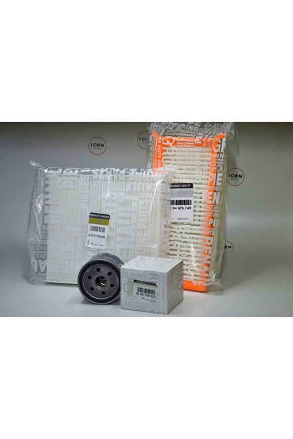 Icon Group - Renault Clio 4 - Duster - Sandero - Stepway Oto Bakım Filtre Seti - Resim 3