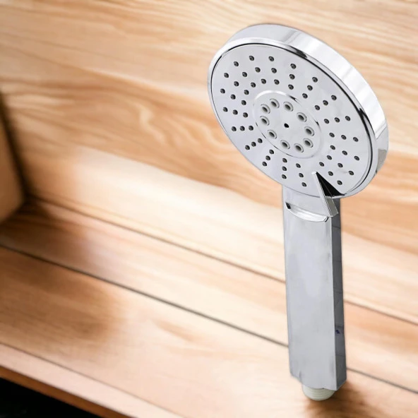 Duş Seti Spiral Fişkiye Banyo Duş Başlığı Set Fiskiyesi Telefonu Fonksiyonlu Klasik Başlık Metal Hortum - 5