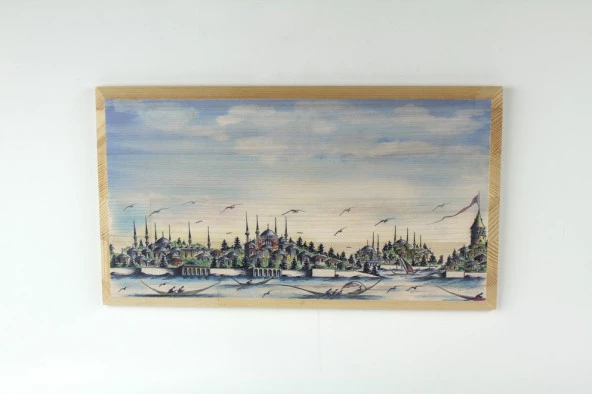 İsme Özel 34X19 cm Çam Ağacı İstanbul