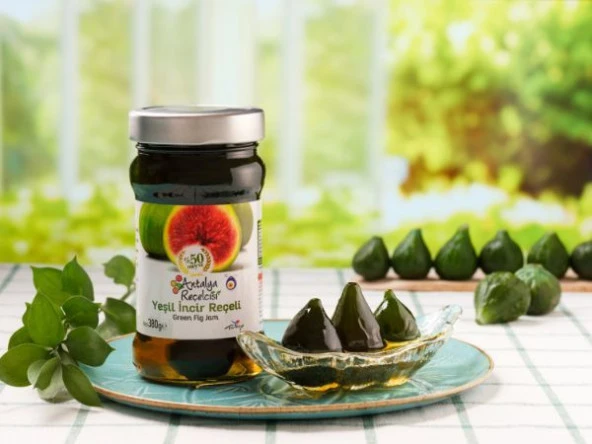 Antalya Reçelcisi Yeşil İncir Reçeli 380g Klasik Seri - 2
