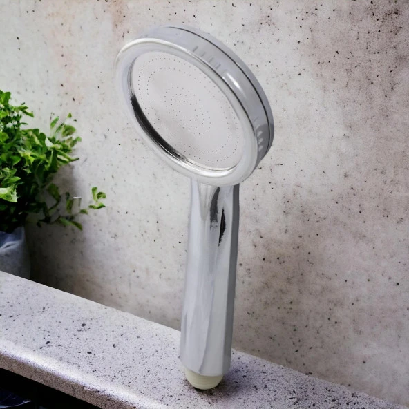 Duş Seti Spiral Fişkiye Banyo Duş Başlığı Set Fiskiyesi Telefonu Yuvarlak Klasik Başlık Metal Hortum - 4
