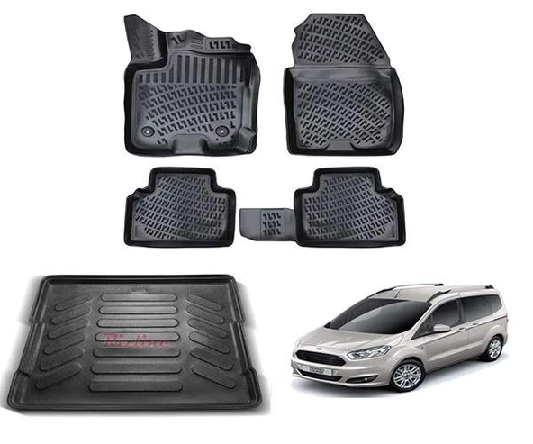 Ford Courier 2014 + Rizline 3D Paspas ve Bagaj Havuzu ürün görseli