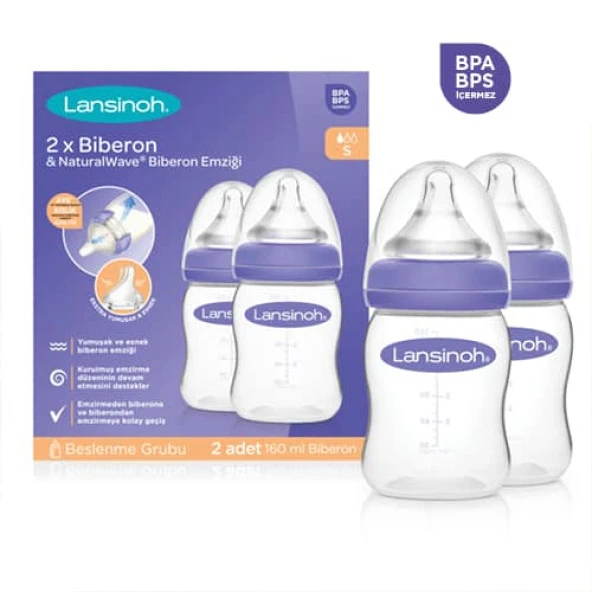 Lansinoh Natural Wawe Biberon Seti 2li 160ml