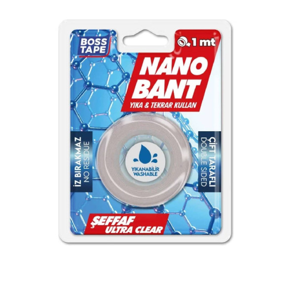 Bosstape Şeffaf Nano Bant 19X1MT