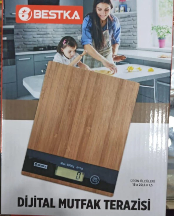 Bambu Desenli Dijital Hassas Mutfak Terazisi 1 Gr Hassasiyetli - 2
