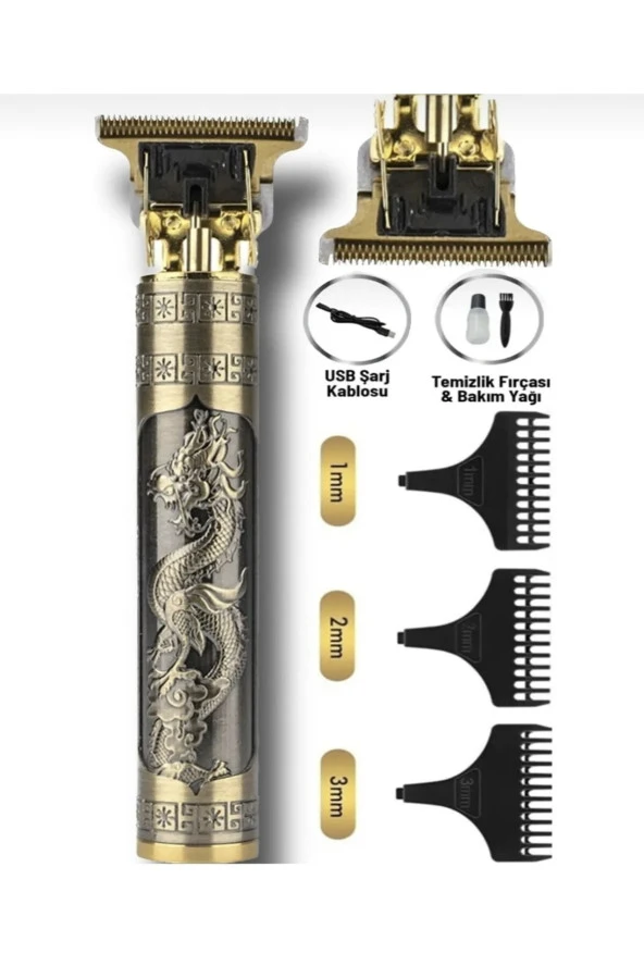 Dragon Profesyonel Saç Sakal Ense Çizim Tüm Vücut Tüyü Lazer Öncesi Tıraş Makinesi. - 6