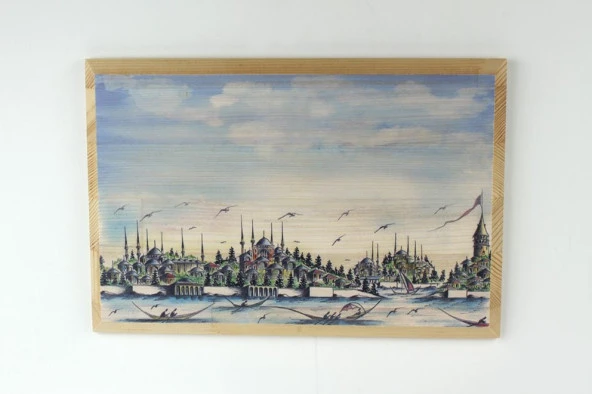 İsme Özel 39X26 cm Çam Ağacı İstanbul