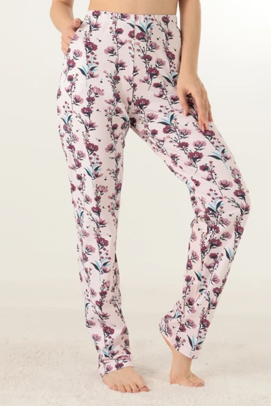 Doremi Bayan Çiçek Desenli Pijama Altı - Resim 11